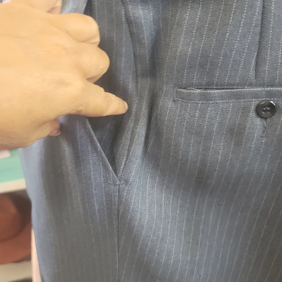 Classic Blue Pinstripe Men's Blazer Richman Brothers 3 Piece SuitVintage